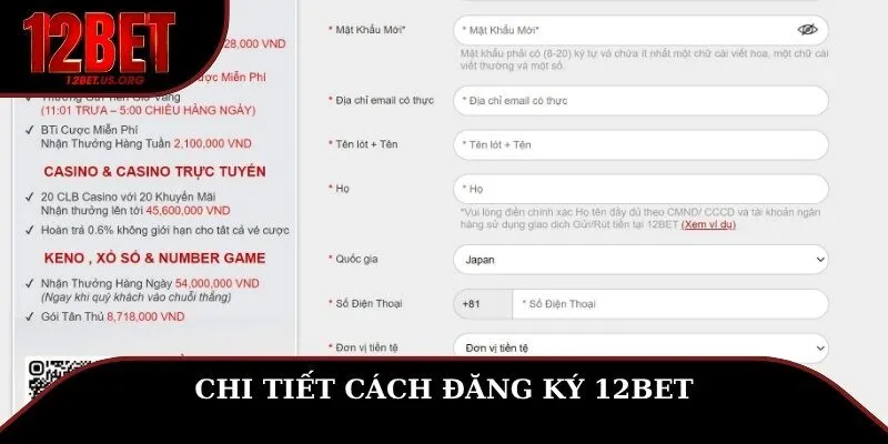 Chi tiết cách đăng ký 12BET